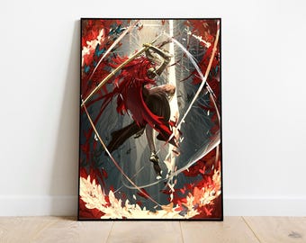 Elden Ring Malenia Poster, Elden Ring Malenia Canvas, Blade of Miquella Poster, Gaming Canvas, Elden Ring Wall Art, Gaming Room Poster Gift