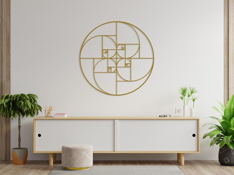 Golden Ratio Metal Wall Art, Fibonacci Spiral Wall Art, Science Math ...