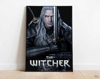 ウィッチャーのポスタープリント、ゲラルト・ハンリー・カヴィルのポスター、ウィッチャーのゲームポスター、ウィッチャーのウォールアートデコレーション、ゲームアートギフト、オタク向けデコレーション