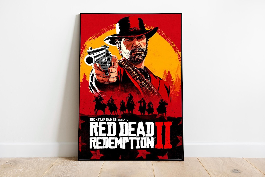 Red Dead Redemption 2 Poster, RDR2 Gaming Poster Print, Video Game ...
