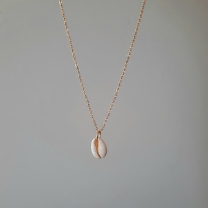 Cowrie Sea Shell Necklace, White Conch Seashell Necklace, Natural Sea ...