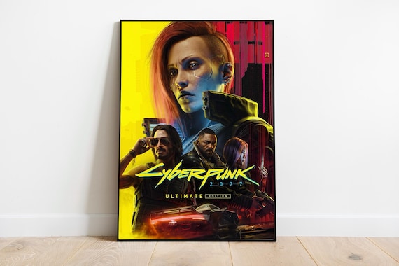 Cyberpunk 2077 Poster, RPG Gaming Poster Print, Video Game Poster, Gamer Wall Art Decor, Gift For Gamers, Sci-Fi FPS Shooting Game Poster