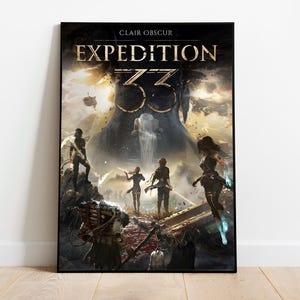 Clair Obscur Expedition 33 Cover Poster, RPG Gaming Poster Druck, Videospiel Poster, Gaming Wandkunst, Geeky Poster Geschenk, Geschenk für Gamer