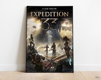 Clair Obscur Expedition 33 Cover Poster, RPG Gaming Poster Print, Video Game Poster, Gaming Wall Art, Geeky Poster Gift, Gift For Gamers