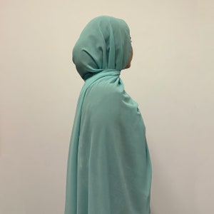 Waterfall blue chiffon hijab