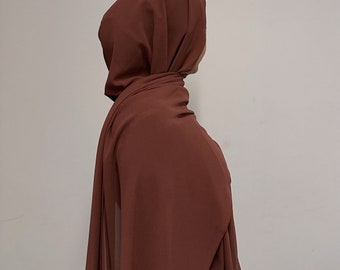 Crocus red chiffon hijab