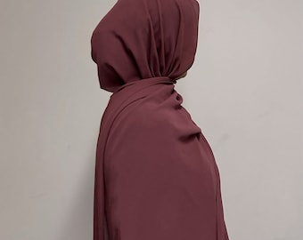 Pansy pink chiffon hijab