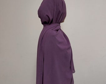 Lavender purple chiffon hijab