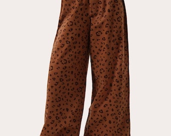 Pantaloni morbidi con volant, caldi indumenti da casa per le donne, vari colori