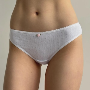 Ribbed cotton slip panties, soft women’s underwear, 100% breathable cotton