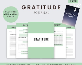 Digital Gratitude Journal perfect for Goodnotes, Gratitude journal digital planner for IPAD or PDF print