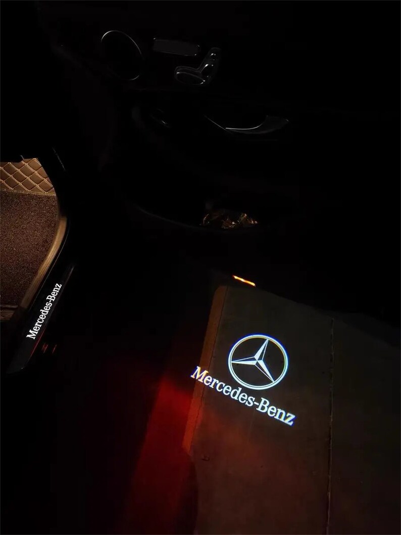 2X Auto LED Deur Licht Projectoren Logo Puddle Courtesy Nanoglass Kit Voor Mercedes Benz Klasse Ultra Heldere Kit Dat beeld NOOIT VERVAGEN afbeelding 5