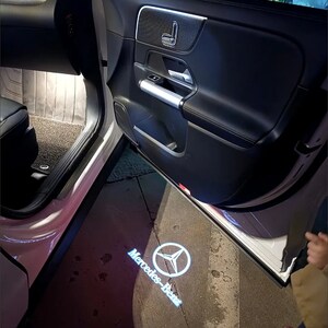 2X Auto LED Deur Licht Projectoren Logo Puddle Courtesy Nanoglass Kit Voor Mercedes Benz Klasse Ultra Heldere Kit Dat beeld NOOIT VERVAGEN afbeelding 7