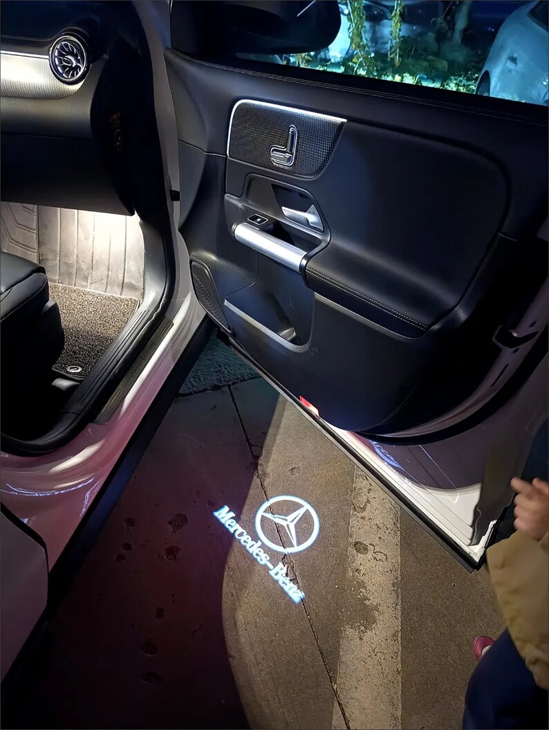 2X Auto LED Deur Licht Projectoren Logo Puddle Courtesy Nanoglass Kit Voor Mercedes Benz Klasse Ultra Heldere Kit Dat beeld NOOIT VERVAGEN afbeelding 7