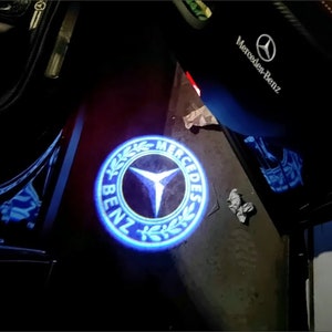 2X Auto LED Deur Licht Projectoren Logo Puddle Courtesy Nanoglass Kit Voor Mercedes Benz Klasse Ultra Heldere Kit Dat beeld NOOIT VERVAGEN Style B