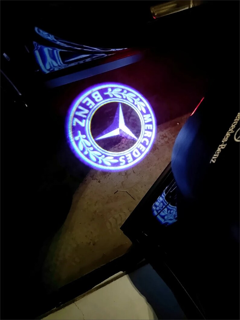 2X Auto LED Deur Licht Projectoren Logo Puddle Courtesy Nanoglass Kit Voor Mercedes Benz Klasse Ultra Heldere Kit Dat beeld NOOIT VERVAGEN afbeelding 4