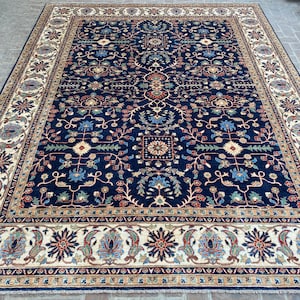 9x12 Blue Bidjar Area Rug - Persian Style Afghan Hand knotted Wool Blue Veg dye Oriental Rug - Rug for livingroom - Bedroom Rug - 9&#39;3&quot;x11&#39;9&quot;