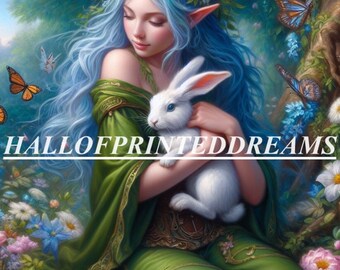 ファンタジーイラスト カラフルデジタルアートポスター 魔法の浮島ダウンロード：デジタルアート、すぐにダウンロードできる