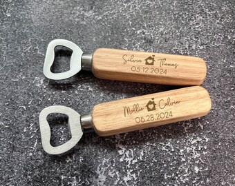 Personalised Bottle Opener Housewarming gifts Wooden Bottle Opener Laser Engraved New Home Gifts for husband Our First home gifts #7