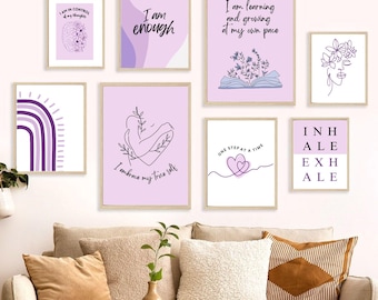 Therapist Decor Posters | Counseling Room Bundle | Psychologist Wall Art | Affirmation Wall Art | Minimalist Wall Art | Motivational Quotes