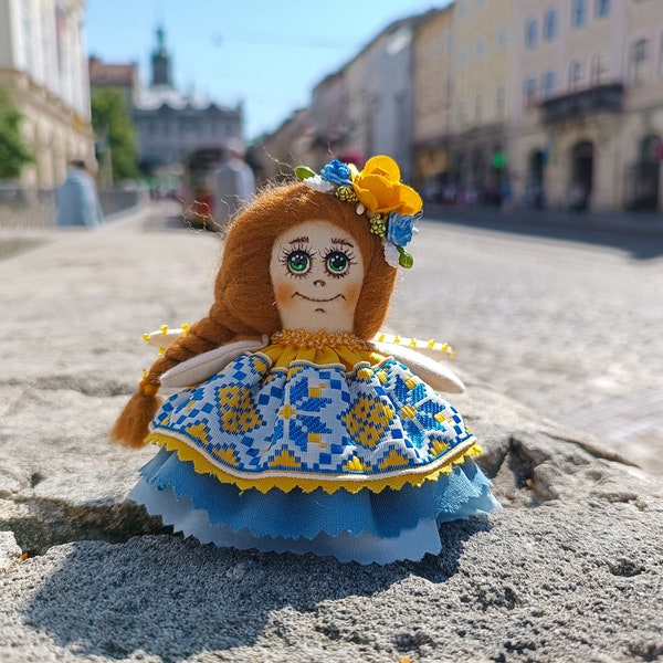 Rag doll angell / Ethnic doll / Guardian angel / Soft Angel / Ukrainian doll / Ukrainian toys / Great gift idea / Cotton angel/ Folk angel