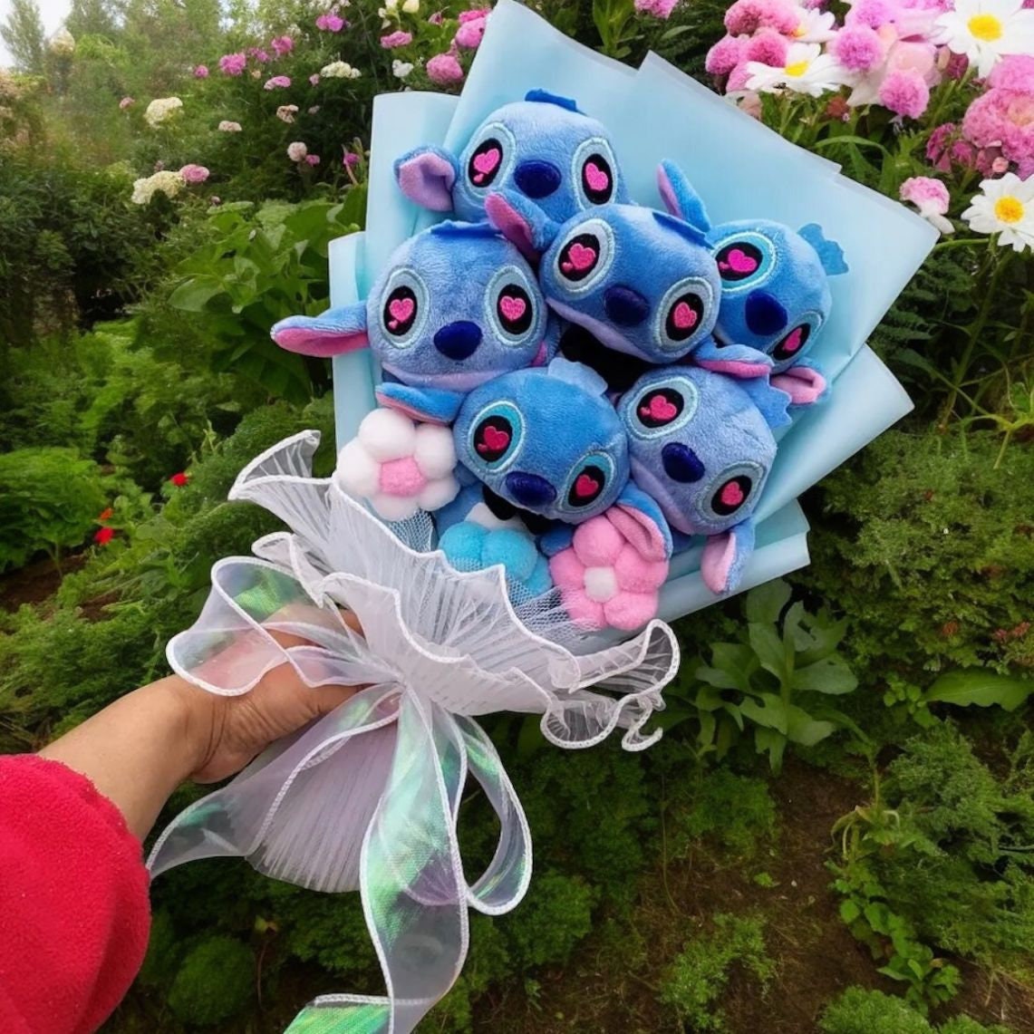 Lilo Stitch Plush Bouquet, Stuffed Animals Bouquet, Artificial Flowers