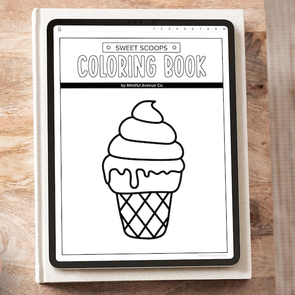 Sweet Scoops Digital Coloring Book | Mindfulness | Stress Relief | Focus | Meditation | Mandala | Zen | Digital | iPad | Goodnotes