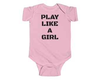 Play Like A Girl Infant Fine Jersey Bodysuit