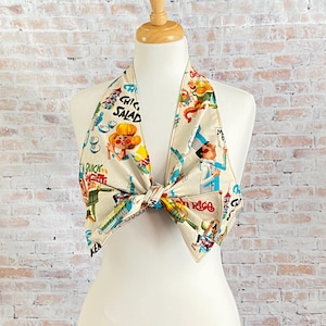 Womens OOAK Foodie Chef Halter Top Size Large