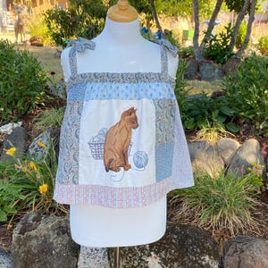 Retro lapptäcke med kattmotiv Storlek Medium Stor OOAK Boho