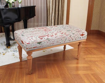 Wooden dining bench, ottoman shoes, low stool, entryway decor, dresser storage, nesting stools, wood riser, boho furniture,antique footstool