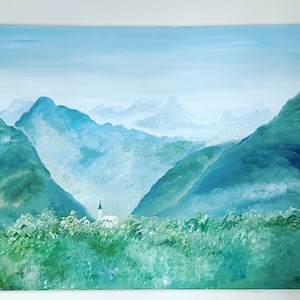 Original oil on canvas - Dolomites Italy 2024