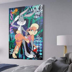 Cartoon Art Original, Modern Street Art Wall Painting, Pop Art Painting, Painting on Canvas Original, Cartoon Painting, 100% Hand Painted