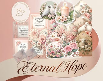 Christian Junk Journal Kit - Faith-Based Journaling Ephemera, Bible Study Scrapbooking Printables, Gift Ideas for Her