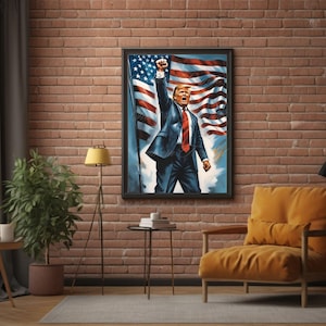 Donald Trump Wall Art, Political Poster, Political Decor, Patriotic Wall Decor, Donald Trump Poster, President Art, Gift for Trump Supporter