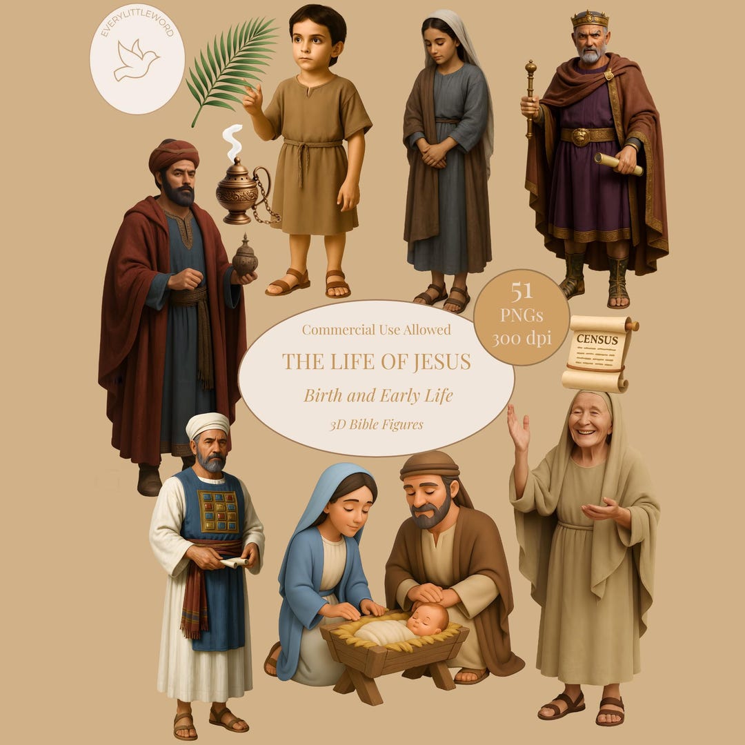 The Life of Jesus: Birth and Early Life | Christian Bible Story Clipart ...