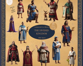 El Reino Dividido de Israel y Judá: Personajes bíblicos del Antiguo Testamento, Historias bíblicas PNG, Imágenes prediseñadas de Israel y Judá, Reyes de Israel