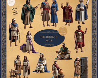 Book of Acts Printable | Bible Study Guide & Learning Resource | New Testament Clipart | Christian Study Guide| Christian Digital Gift