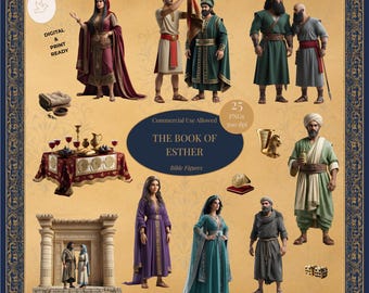 Book of Esther Printable | Bible Study Guide & Learning Resource | Old Testament Clipart | Christian Study Guide| Christian Digital Gift