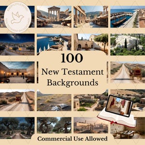 Neues Testament-Bibel-Hintergründe-Bündel - Biblische Szenen, Alte Biblische Landschaften, Wunder von Jesus, Apostelgeschichte, Orte der Bibelgeschichte
