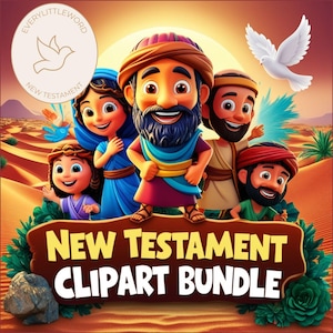 Biblical Characters Clipart Bundle, Bible Stories, Biblical People Clipart, Religious Clipart, New Testament Clipart, Biblical Stories