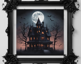 Spooky Goth Mansion . png download plus Cross stitch PDFs immediate download Pattern Keeper Compatible wonderful piece of artwork