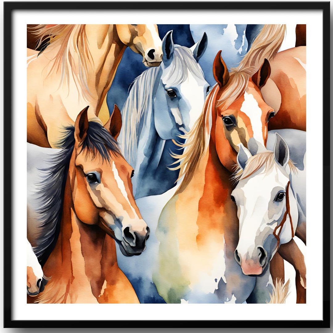 Horses Cross Stitch Pattern 2 Pdfs for Immediate Download After ...
