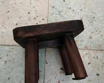 Small Wooden Stool: Solid Wood Stool for Home Use, Multipurpose Shoe Changing Stool, Tea Table Stool, Wooden Low Stool