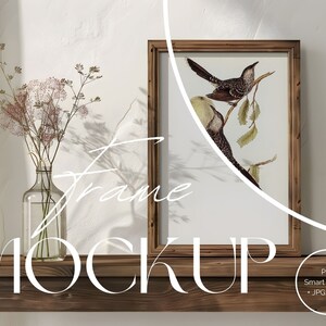 Vintage Frame Mockup | Rustic Frame Mockup | Boho Minimalistic Mockup | Wooden Frame | 2:3 Ratio Mockup | Minimal Frame Mockup 003 | FR007