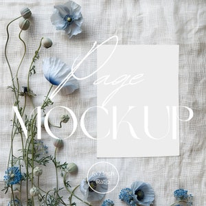 5x7 Seite Mockup | Hochzeitskarte Mockup | Papier Mockup | Danke Mockup | Blumen Mockup | Kunstdruck Mockup | Babyparty einladen | PA-DB-006