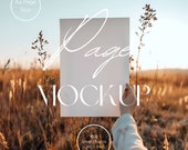 Page Mockup with Person | Paper mockup with hands | POV Mockup | Mockup with Hands | Planner page mockup | Calendar Mockup | POV010 - 001