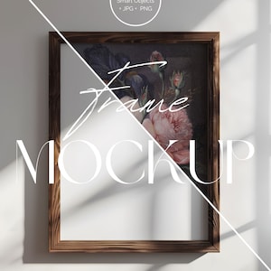 Minimal Frame Mockup | Rustic Frame Mockup | High End Frame Mockup | 3:4 Ratio PSD | Timber Frame Mockup | Digital Art Mockup | FR-MI-007