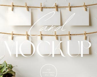 Mockup Cards | Wedding Stationery Mockup | Seating chart mockup | Blank Chart Mockup | Cards on Clothes Pegs Mockup | Garland Mockup | HC001