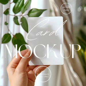 13x18 Karte Mockup | Mockup mit Händen | Kartenmockup mit händen | Hochzeitsbriefpapier Mockup | Grußkartenmockup | Karteikarte Mockup | POV006